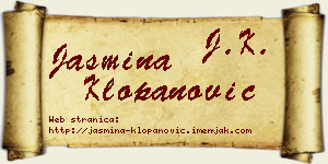 Jasmina Klopanović vizit kartica